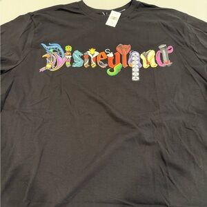 Disney Black Short Sleeve Tee with Colorful Logo